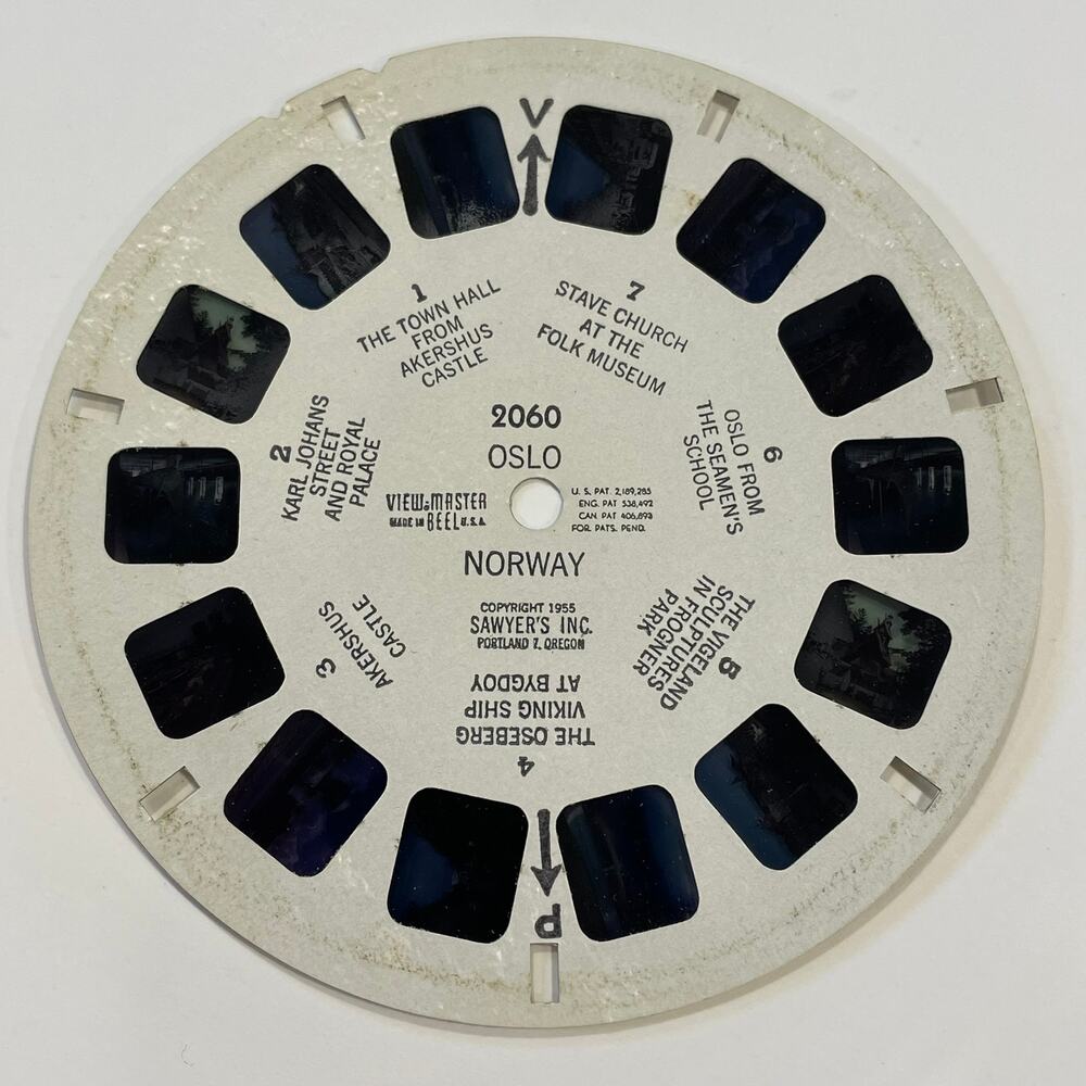 Sawyer's View-Master Single Reel 2060 OSLO Norway 1955